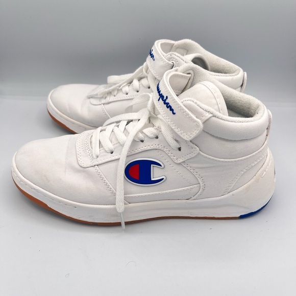 Champion Super C Court Mid White Gum Women’s Size 7 Shoes Sneakers White Fabric - Picture 5 of 8